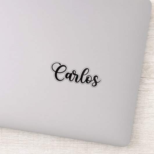 Sticker Carlos Name - Calligraphie manuscrite (Détail)