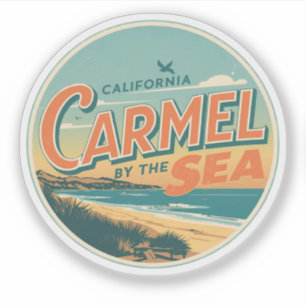 Sticker Carmel au bord de la mer californie côte pacifique