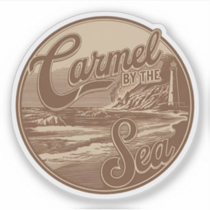 Sticker Carmel au bord de la mer plage californie côte pac