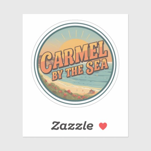 Sticker Carmel by the sea beach california pacific coast (Feuille)