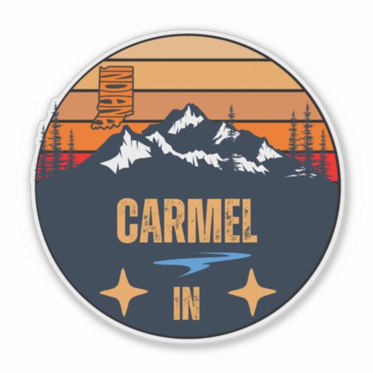 Sticker Carmel, Indiana (Devant)