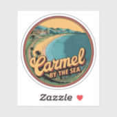 Sticker Carmel par mer plage californie côte pacifique g (Feuille)
