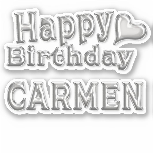Sticker Carmen Happy Birthday (Devant)