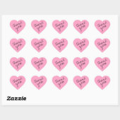 Sticker Carnation Flower Rose Heart Merci (Feuille)