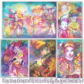 Sticker CARNAVAL DE VENISE Mardi Gras Masquerade Masques M (Devant)