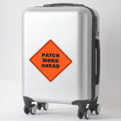 Sticker Carnet de signalisation en diamant orange travaill (Sur valise)