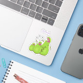 Sticker Carnivore pitcher plante dessin animé (Ordinateur portable avec iPhone)