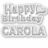 Sticker Carola Happy Birthday (Devant)