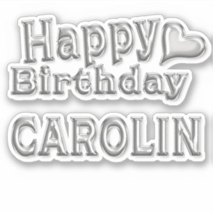 Sticker Carolin Happy Birthday