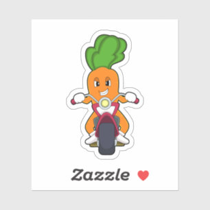 Sticker Carotte comme Biker avec Motorcycle.PNG
