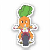 Sticker Carotte comme Biker avec Motorcycle.PNG (Devant)