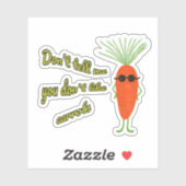 Sticker carotte cool (Feuille)