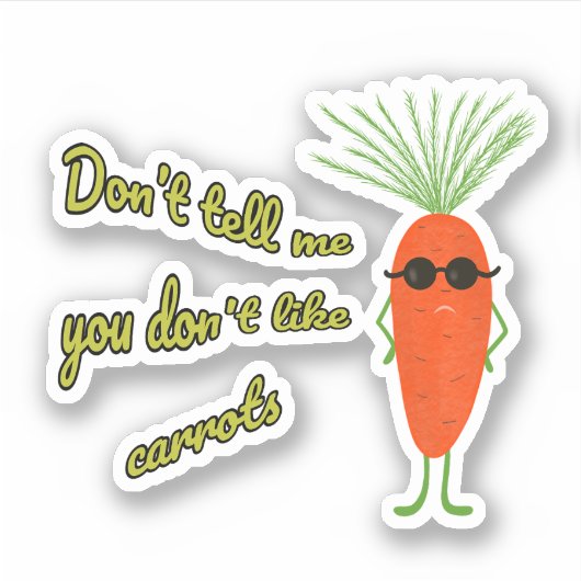 Sticker carotte cool (Devant)