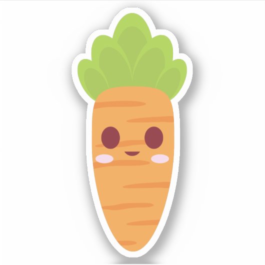 Sticker Carotte pour bébé mignonne (Devant)