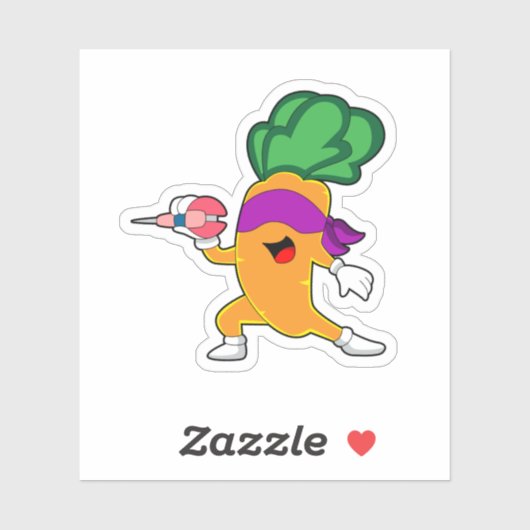 Sticker Carottes fléchettes (Feuille)
