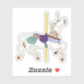 Sticker Carousel Horse Unicorn (Feuille)
