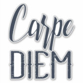 Sticker Carpe Diem Saisir Le Jour Type Noir (Devant)
