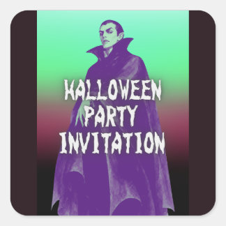 STICKER CARRÉ サイケデリックな色合いのドラキュラ伯爵デザインが印象的です。