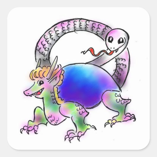 STICKER CARRÉ 玄武ちゃん (Devant)