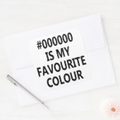 Sticker Carré 000000 Est Ma Couleur Préférée (Enveloppe)