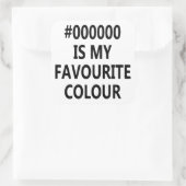 Sticker Carré 000000 Est Ma Couleur Préférée (Sac)