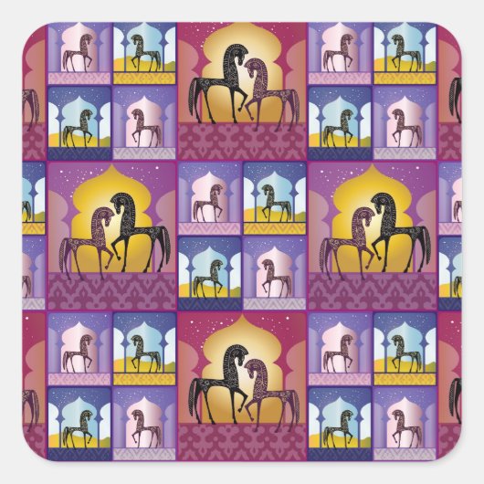 Sticker Carré 1001 nuits d'Arabie (Devant)