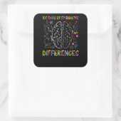Sticker Carré 100 Jours D'acceptation Des Différences Sped Ensei (Sac)