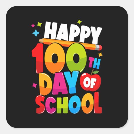 Sticker Carré 100 jours d'école 44 (Devant)