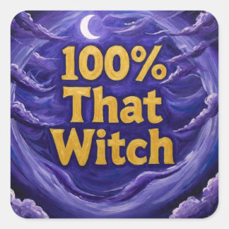 Sticker Carré 100%ThatWitch