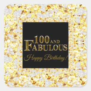 Sticker Carré 100e anniversaire 