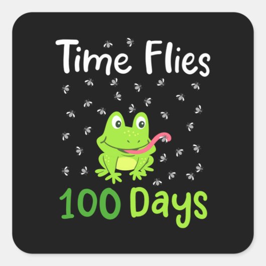 Sticker Carré 100e jour d'école 100 jours 34 (Devant)