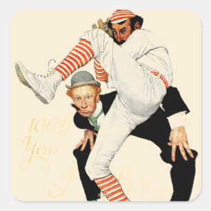 Sticker Carré 100th Anniversaire de base-ball