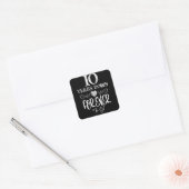 Sticker Carré 10 Ans Pour Toujours 10ème Anniversaire de Mariage (Enveloppe)