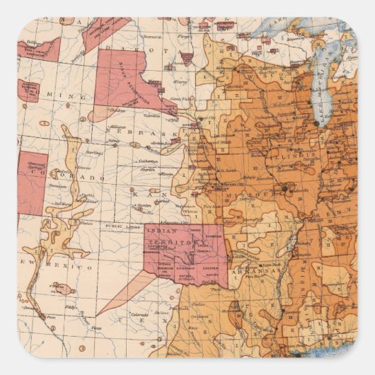 Sticker Carré 10 Population 1870 (Devant)