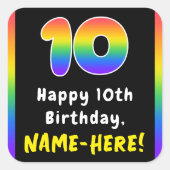 Sticker Carré 10e anniversaire : Rainbow Spectrum # 10, Nom pers (Devant)