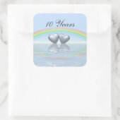 Sticker Carré 10e anniversaire Tin Hearts (Sac)