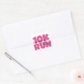 Sticker Carré 10K Run Sport Rose (Enveloppe)