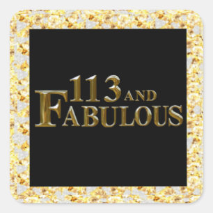 Sticker Carré 113 Anniversaire