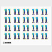 Sticker Carré 11 âge étoile (Feuille)