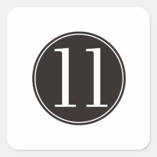 Sticker Carré #11 Cercle noir (devant)