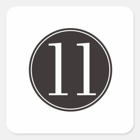 Sticker Carré #11 Cercle noir (devant) (Devant)