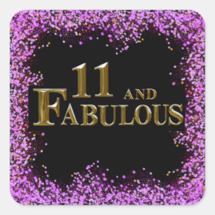 Sticker Carré 11e anniversaire 