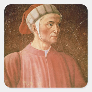 Sticker Carré 1265-1321) détails de Dante Alighieri (de son