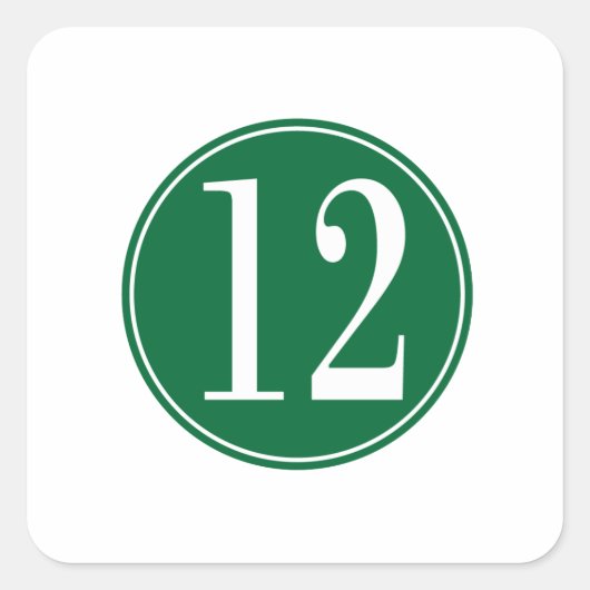 Sticker Carré #12 Cercle Vert (Devant)