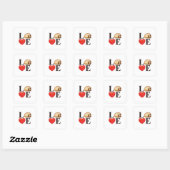 Sticker Carré 14 février Bonne Saint-Valentin saint valentin (Feuille)