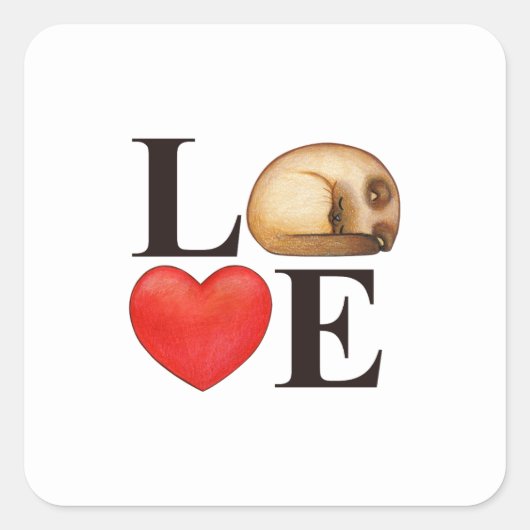 Sticker Carré 14 février Joyeuse Saint-Valentin saint valentin (Devant)