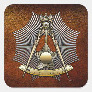 Sticker Carré 14e degré : Grand Elect Mason