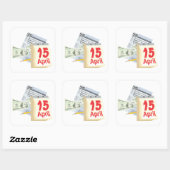 Sticker Carré 15 avril - (Feuille)