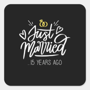 Sticker Carré    15e anniversaire du Mariage