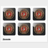 Sticker Carré 15e unité expéditionnaire maritime (15e UEM) [3D] (Feuille)